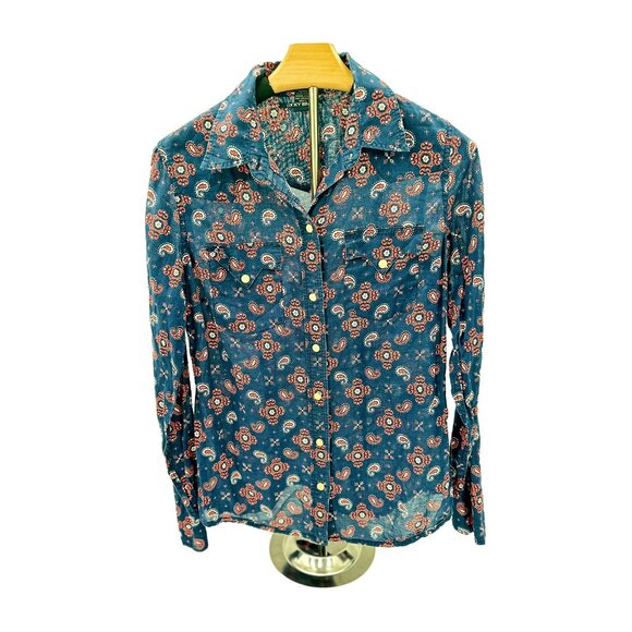 Lucky Brand Cosmic County Western Style Button Down Short - Picture 1 of 2